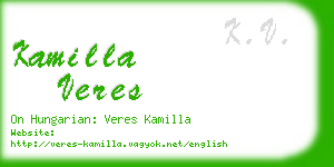 kamilla veres business card